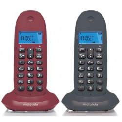 Telefono Inalambrico Motorola C1LB Gris/Granate Duo