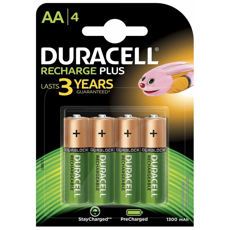Pilas alcalinas equivalencia AA LR6 Duracell (4 unidades)