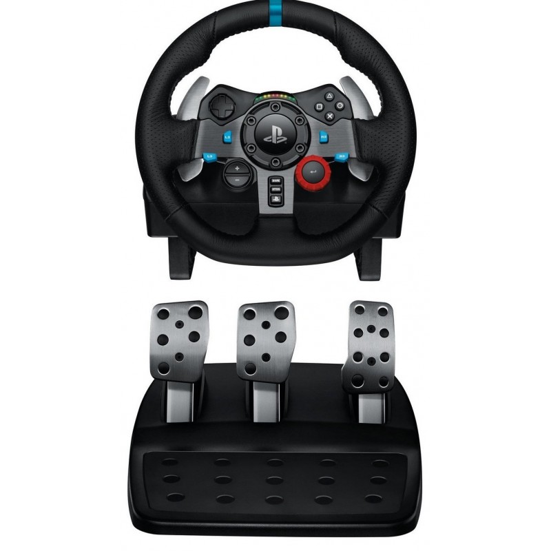 mosaico grabadora Parche Volante y Pedales Logitech G29 Driving Force para PS4/PS3/PC