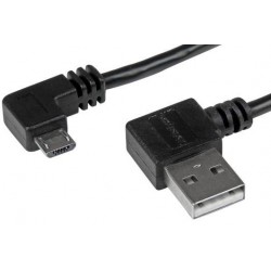 Cable USB AM - MicroUSB BM 1m Acodado a la Derecha Startech