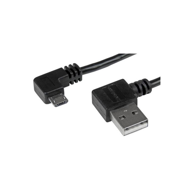 Cable USB AM - MicroUSB BM 1m Acodado a la Derecha Startech