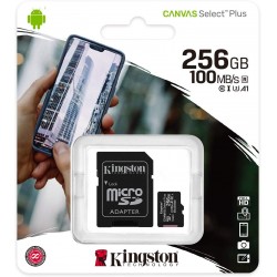 Tarjeta MicroSD 256GB Kingston Canvas Select Plus