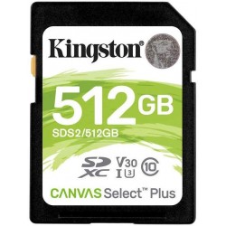 Tarjeta SD 512GB Kingston Canvas Select Plus SDXC