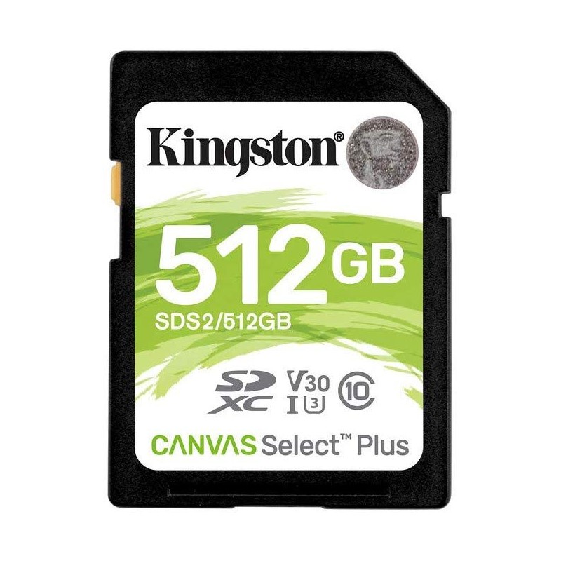Tarjeta SD 512GB Kingston Canvas Select Plus SDXC