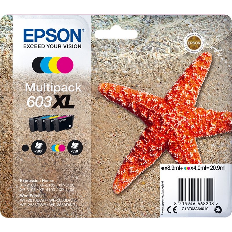 Tinta Epson 603XL Pack de los 4 Colores