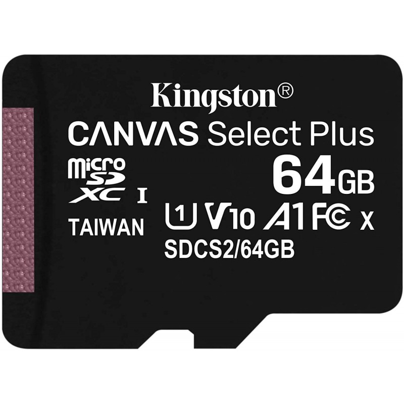 Tarjeta MicroSD 64GB Kingston Canvas Select Plus Sin Adaptador