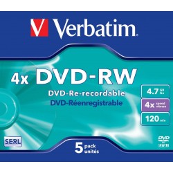 DVD+RW 5 Unidades Verbatim