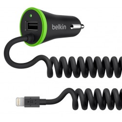 Cargador USB de Coche Belkin Boost Up con Cable Lightning Integrado