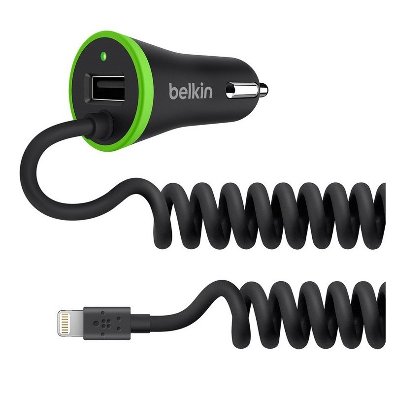 Cargador USB de Coche Belkin Boost Up con Cable Lightning Integrado